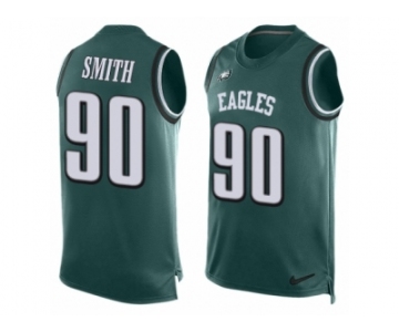 Men's Nike Philadelphia Eagles #90 Marcus Smith II Limited Midnight Green Player Name & Number Tank Top NFL Jersey