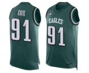 Men's Nike Philadelphia Eagles #91 Fletcher Cox Limited Midnight Green Player Name & Number Tank Top NFL Jersey