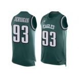 Men's Nike Philadelphia Eagles #93 Timmy Jernigan Limited Midnight Green Player Name & Number Tank Top NFL Jersey