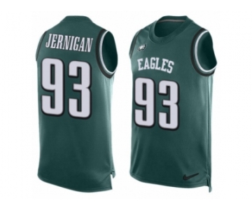 Men's Nike Philadelphia Eagles #93 Timmy Jernigan Limited Midnight Green Player Name & Number Tank Top NFL Jersey