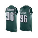 Men's Nike Philadelphia Eagles #96 Derek Barnett Limited Midnight Green Player Name & Number Tank Top NFL Jersey