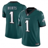 Men's Philadelphia Eagles #1 Jalen Hurts Green 2024 F.U.S.E. Vapor Untouchable Limited Football Stitched Jersey