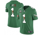 Men's Philadelphia Eagles #1 Jalen Hurts Green Mexico Vapor Untouchable Limited Stit