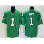 Men's Philadelphia Eagles #1 Jalen Hurts Limited Green 2023 Vapor Jersey