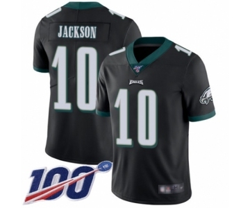 Men's Philadelphia Eagles #10 DeSean Jackson Black Alternate Vapor Untouchable Limited Player 100th Season Football Jersey