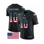 Men's Philadelphia Eagles #10 DeSean Jackson Limited Black Rush USA Flag Football Jersey