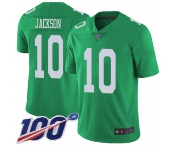 Men's Philadelphia Eagles #10 DeSean Jackson Limited Green Rush Vapor Untouchable 100th Season Football Jersey