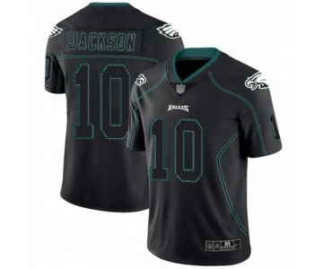 Men's Philadelphia Eagles #10 DeSean Jackson Limited Lights Out Black Rush Football Jersey