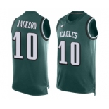 Men's Philadelphia Eagles #10 DeSean Jackson Limited Midnight Green Player Name & Number Tank Top Football Jersey