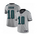 Men's Philadelphia Eagles #10 DeSean Jackson Limited Silver Inverted Legend Football Jersey