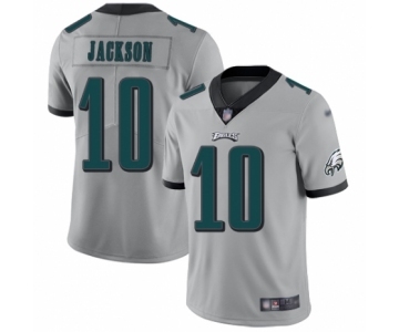 Men's Philadelphia Eagles #10 DeSean Jackson Limited Silver Inverted Legend Football Jersey