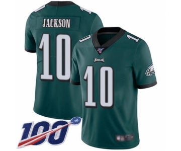 Men's Philadelphia Eagles #10 DeSean Jackson Midnight Green Team Color Vapor Untouchable Limited Player 100th Season Football Jersey