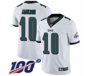 Men's Philadelphia Eagles #10 DeSean Jackson White Vapor Untouchable Limited Player 100th Season Football Jersey