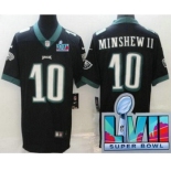 Men's Philadelphia Eagles #10 Gardner Minshew II Limited Black Super Bowl LVII Vapor Jersey