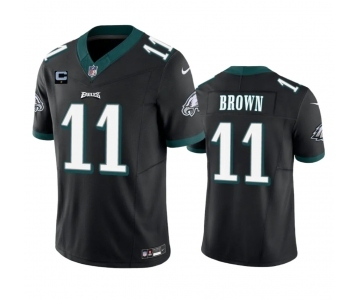 Men's Philadelphia Eagles #11 A. J. Brown Black 2023 F.U.S.E. With 1-Star C Patch Vapor Untouchable Limited Football Stitched Jersey