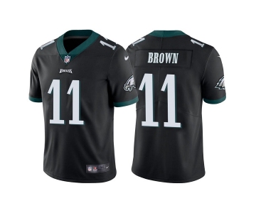 Men's Philadelphia Eagles #11 A. J. Brown Black Vapor Untouchable Limited Stitched Jersey