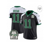 Men's Philadelphia Eagles  #11 A.  J. Brown Black White F.U.S.E. Vapor Untouchable Limited 2024 Stitched Football Jersey