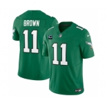 Men's Philadelphia Eagles #11 A. J. Brown Green 2023 F.U.S.E. With 1-Star C Patch Vapor Untouchable Limited Football Stitched Jersey