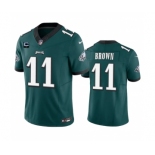 Men's Philadelphia Eagles #11 A. J. Brown Green 2023 F.U.S.E. With 1-Star C Patch Vapor Untouchable Limited Football Stitched Jerseys