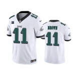 Men's Philadelphia Eagles #11 A. J. Brown White 2023 F.U.S.E. With 1-Star C Patch Vapor Untouchable Limited Football Stitched Jersey