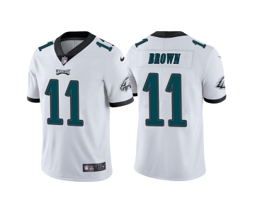 Men's Philadelphia Eagles #11 A. J. Brown White Vapor Untouchable Limited Stitched Jersey