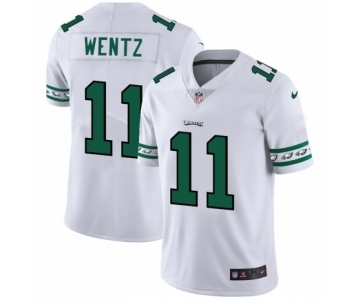 Men's Philadelphia Eagles #11 Carson Wentz White Team Logo Cool Edition Jersey