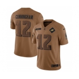 Men's Philadelphia Eagles #12 Randall Cunningham 2023 Brown Salute To Service Limited Football Stitched Jersey