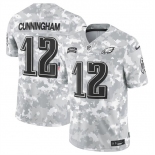 Men's Philadelphia Eagles #12 Randall Cunningham 2024 F.U.S.E Arctic Camo Salute To Service Limited Stitched Football Jersey