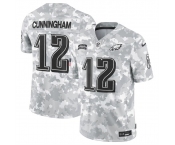 Men's Philadelphia Eagles #12 Randall Cunningham 2024 F.U.S.E Arctic Camo Salute To Service Limited Stitched Football Jersey