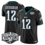 Men's Philadelphia Eagles #12 Randall Cunningham Black 2024 NFC East Champions F.U.S.E. Vapor Untouchable Limited Stitched Football Jersey