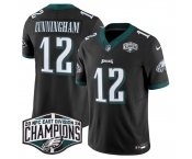 Men's Philadelphia Eagles #12 Randall Cunningham Black 2024 NFC East Champions F.U.S.E. Vapor Untouchable Limited Stitched Football Jersey