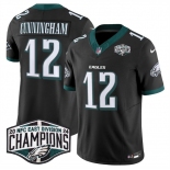 Men's Philadelphia Eagles #12 Randall Cunningham Black 2024 New NFC East Champions F.U.S.E. Vapor Untouchable Limited Stitched Football Jersey