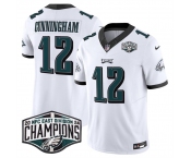 Men's Philadelphia Eagles #12 Randall Cunningham White 2024 NFC East Champions F.U.S.E. Vapor Untouchable Limited Stitched Football Jersey