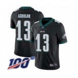 Men's Philadelphia Eagles #13 Nelson Agholor Black Alternate Vapor Untouchable Limited Player 100th Season Football Jersey