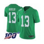 Men's Philadelphia Eagles #13 Nelson Agholor Limited Green Rush Vapor Untouchable 100th Season Football Jersey