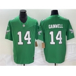 Men's Philadelphia Eagles #14 Kenneth Gainwell Green 2023 F.U.S.E. Vapor Untouchable Football Stitched Jersey