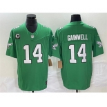 Men's Philadelphia Eagles #14 Kenneth Gainwell Green 2023 F.U.S.E. With C Patch Vapor Untouchable Football Stitched Jersey