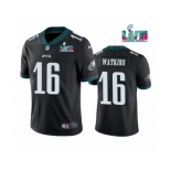 Men's Philadelphia Eagles #16 Quez Watkins Black Super Bowl LVII Vapor Untouchable Limited Stitched Jersey