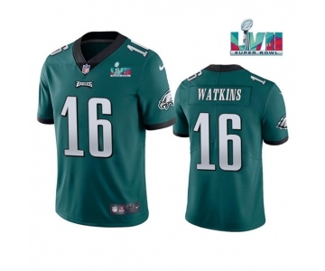 Men's Philadelphia Eagles #16 Quez Watkins Green Super Bowl LVII Vapor Untouchable Limited Stitched Jersey