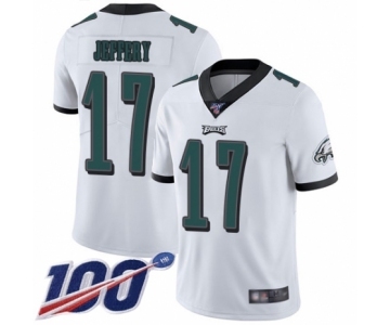 Men's Philadelphia Eagles #17 Alshon Jeffery White Vapor Untouchable Limited Player 100th Season Football Jersey