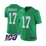 Men's Philadelphia Eagles #17 Harold Carmichael Limited Green Rush Vapor Untouchable 100th Season Football Jersey