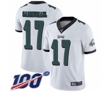 Men's Philadelphia Eagles #17 Harold Carmichael White Vapor Untouchable Limited Player 100th Season Football Jersey