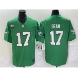 Men's Philadelphia Eagles #17 Nakobe Dean Green 2023 F.U.S.E. With C Patch Vapor Untouchable Football Stitched Jersey