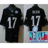 Men's Philadelphia Eagles #17 Nakobe Dean Limited Black Super Bowl LVII Vapor Jersey