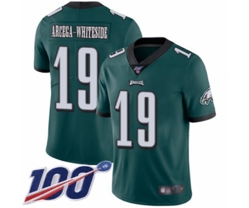 Men's Philadelphia Eagles #19 JJ Arcega-Whiteside Midnight Green Team Color Vapor Untouchable Limited Player 100th Season Football Jersey