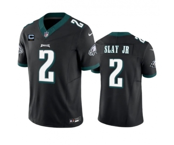 Men's Philadelphia Eagles #2 Darius Slay JR Black 2023 F.U.S.E. With 2-Star C Patch Vapor Untouchable Limited Football Stitched Jersey