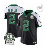 Men's Philadelphia Eagles #2 Darius Slay JR Black White F.U.S.E. Vapor Untouchable Limited 2024 Stitched Football Jersey