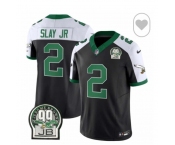 Men's Philadelphia Eagles #2 Darius Slay JR Black White F.U.S.E. Vapor Untouchable Limited 2024 Stitched Football Jersey