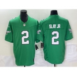 Men's Philadelphia Eagles #2 Darius Slay JR Green 2023 F.U.S.E. Vapor Untouchable Stitched Football Jersey