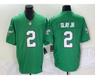 Men's Philadelphia Eagles #2 Darius Slay JR Green 2023 F.U.S.E. Vapor Untouchable Stitched Football Jersey